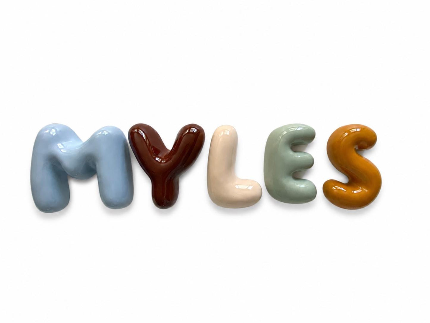 Ceramic Bubble Letters-Ceramic Letters - Personalized Ceramic Colorful Alphabet