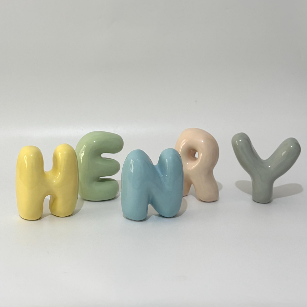 Free Standing Ceramic Letter - Handmade Custom Ceramic Letters | LA015