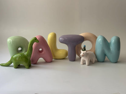 Free Standing Ceramic Letter - Handmade Custom Ceramic Letters | LA015