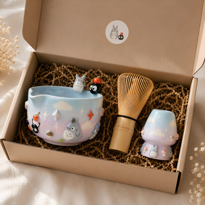 Ombré My Neighbor Totoro Matcha Bowl | Handmade Ceramic Chawan | LA022
