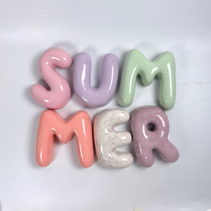 Handmade Ceramic Letter: Custom Wall Decor