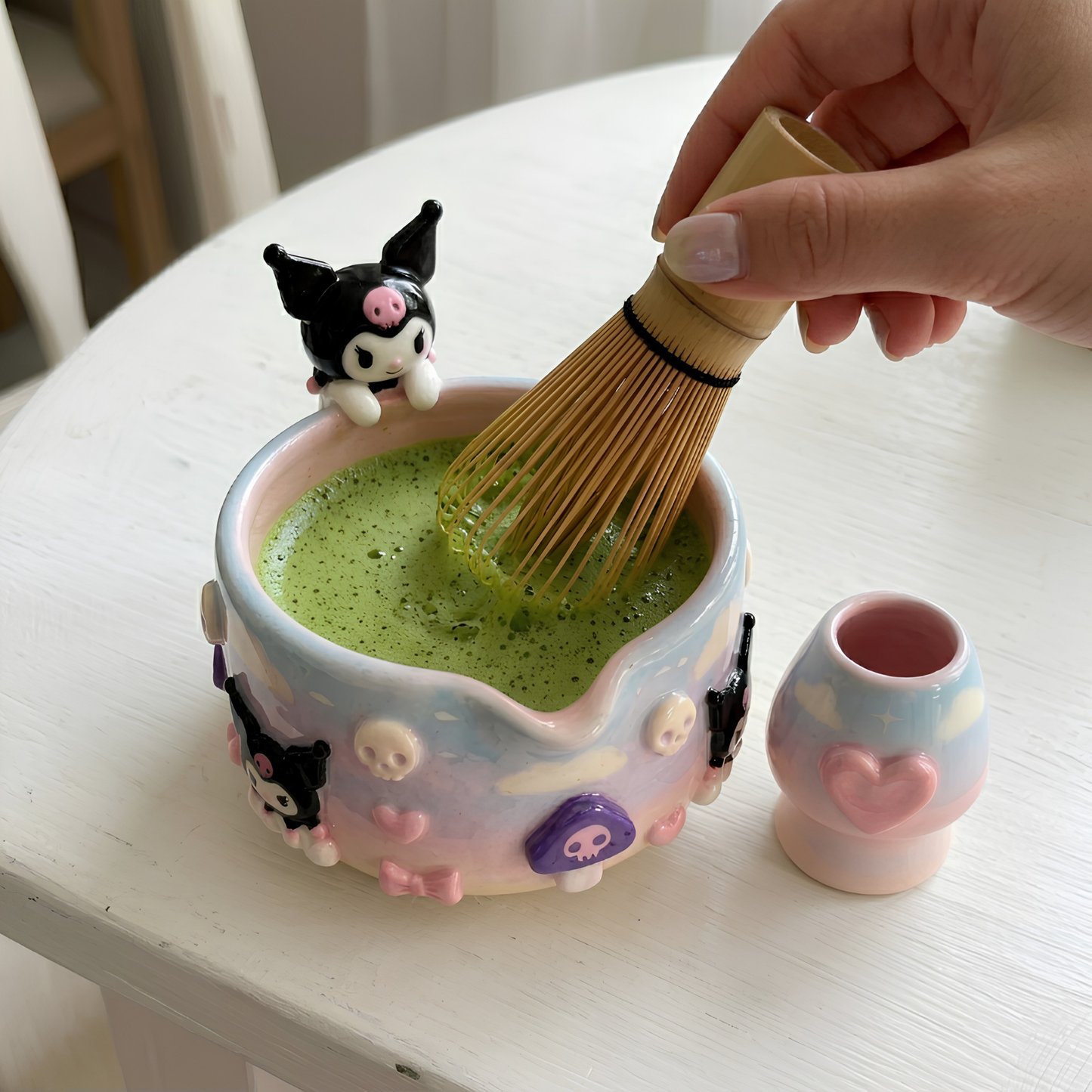 Ombré Kuromi Matcha Bowl | Handmade Ceramic Chawan | LA021
