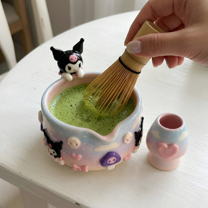 Ombré Kuromi Matcha Bowl | Handmade Ceramic Chawan | LA021