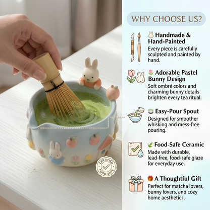 Ombre Miffy Matcha Bowl | Handmade Ceramic Chawan | LA025