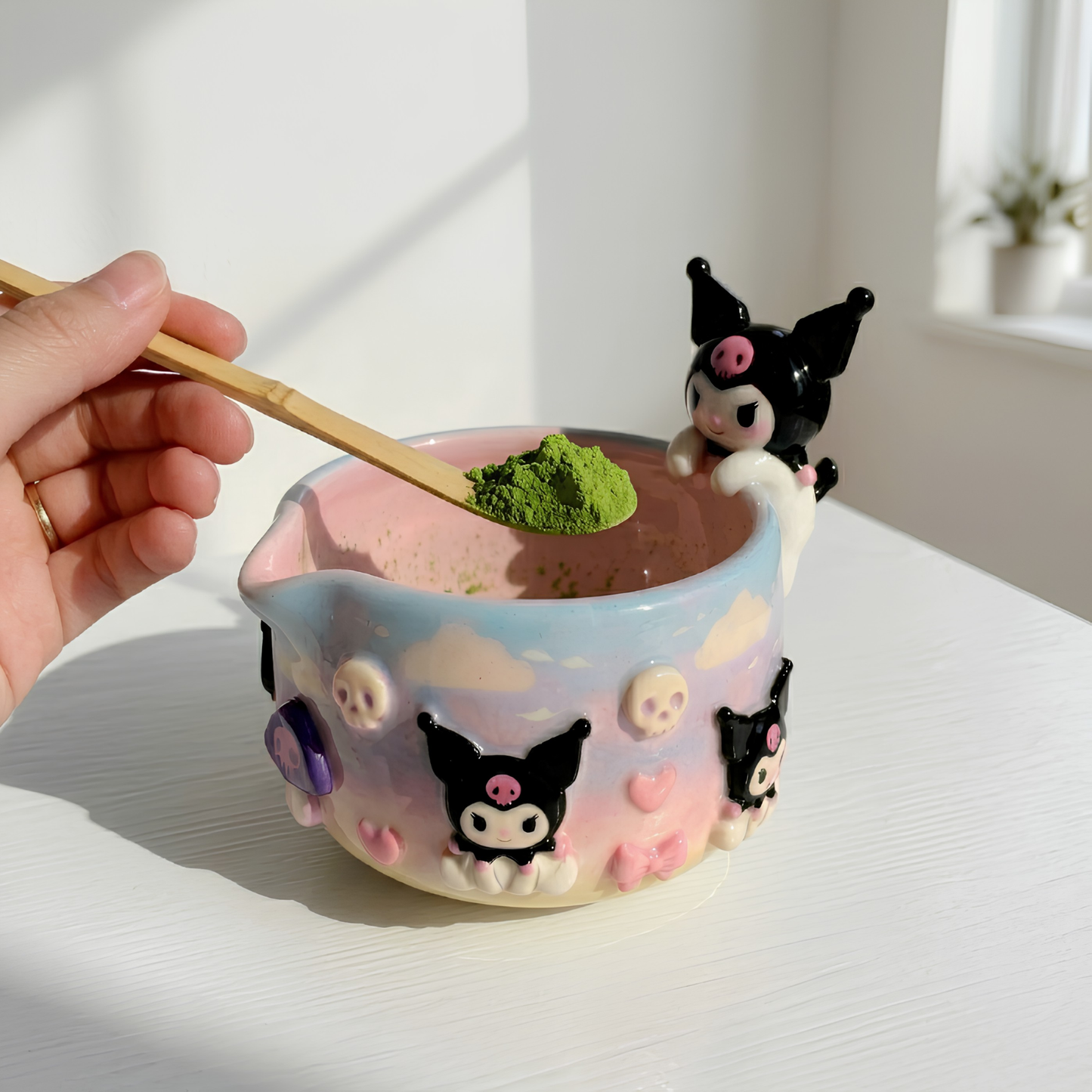 Ombré Kuromi Matcha Bowl | Handmade Ceramic Chawan | LA021