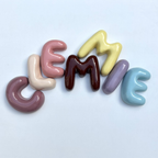 Personalized Baby Gift , Ceramic Bubble Letters-Personalized Ceramic Letter- Handmade Wall Decor | LA011
