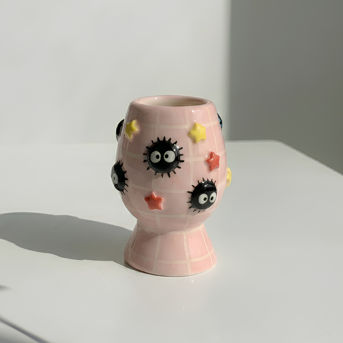 No-Face Matcha Bowl | Handmade Ceramic Chawan | Kawaii Anime Tea Set | LA07