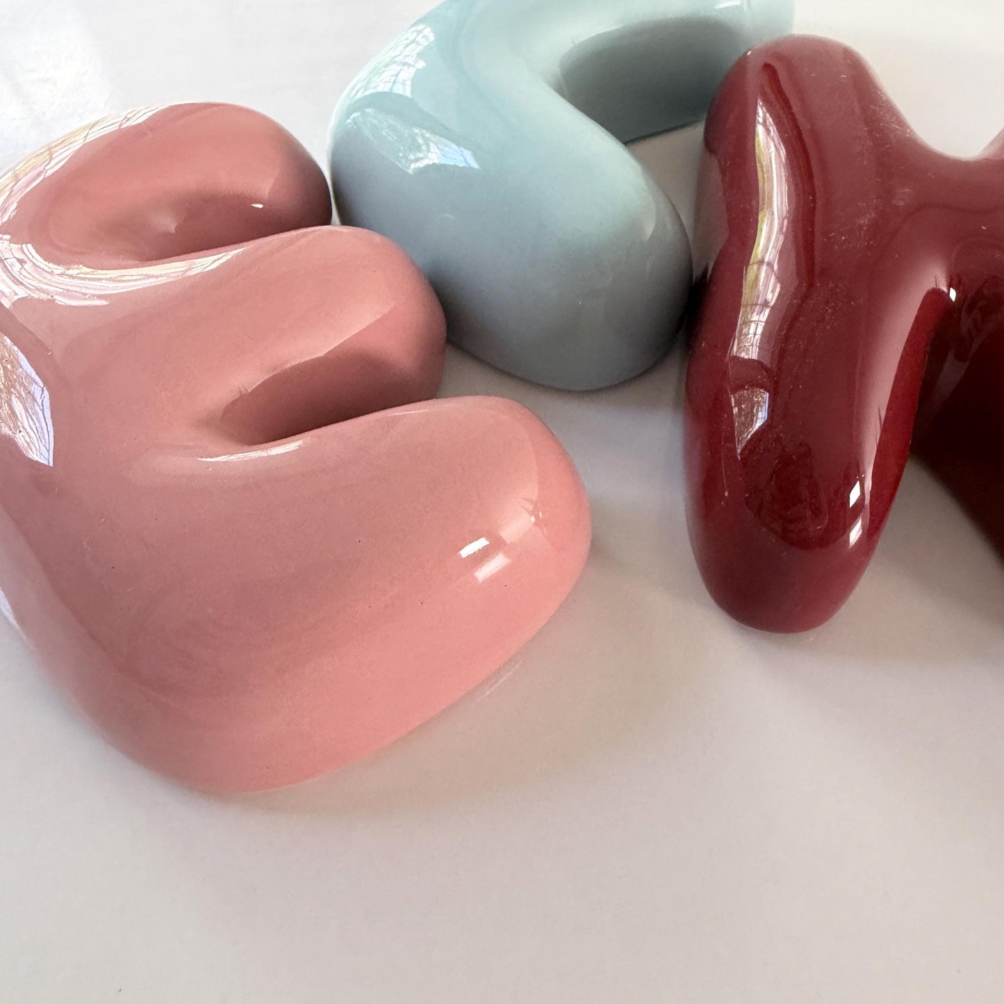 Personalized Baby Gift , Ceramic Bubble Letters-Personalized Ceramic Letter- Handmade Wall Decor