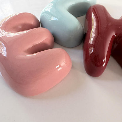 Personalized Baby Gift , Ceramic Bubble Letters-Personalized Ceramic Letter- Handmade Wall Decor