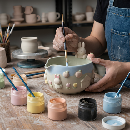 Ombre Miffy Matcha Bowl | Handmade Ceramic Chawan | LA025