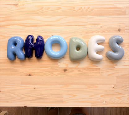 Handmade Custom Ceramic Letters-Personalized Ceramic Letter