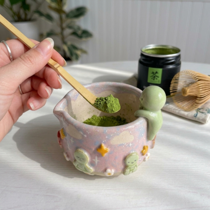 Ombré Smiski Matcha Bowl | Handmade Ceramic Chawan | LA021