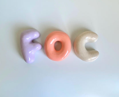 Handmade Custom Ceramic Letter
