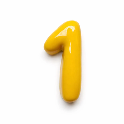 Personalized Ceramic Bubble Number – Handmade House Number Sign | LA017