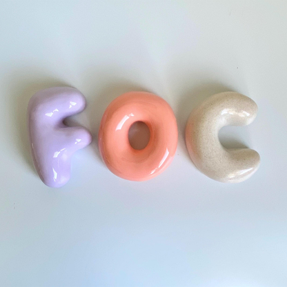 Handmade Custom Ceramic Letter | LA012