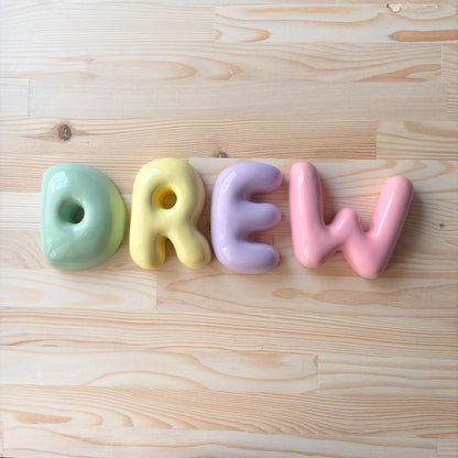 Ceramic Bubble Letters-Ceramic Letters - Personalized Ceramic Colorful Alphabet