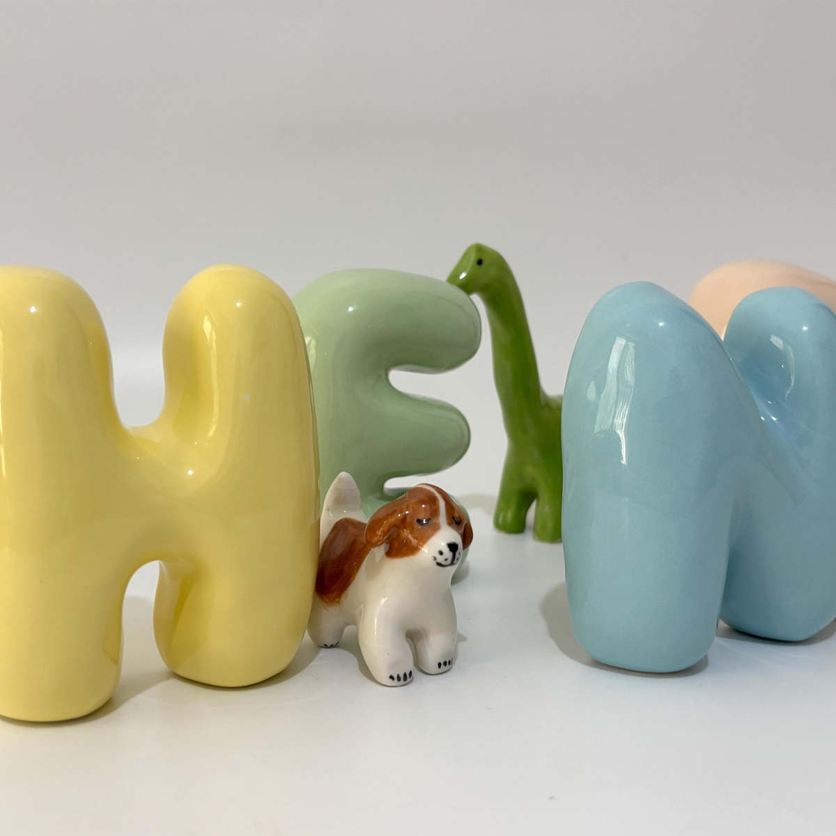 Free Standing Ceramic Letter - Handmade Custom Ceramic Letters | LA015