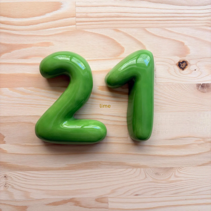 Personalized Ceramic Bubble Number – Handmade House Number Sign | LA017