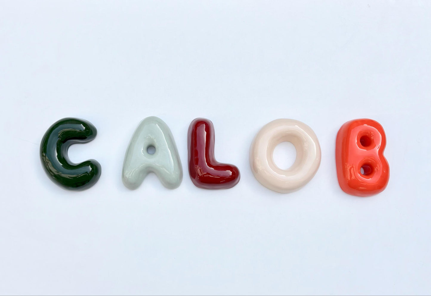 Handmade Custom Ceramic Bubble Letters