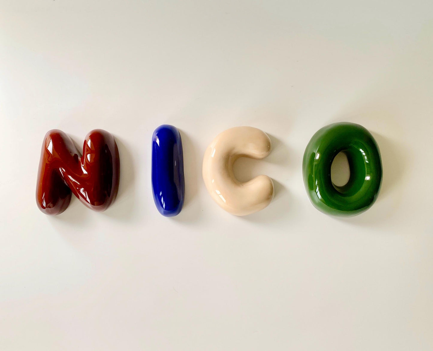 Handmade Custom Ceramic Letters,Personalized Baby Gift