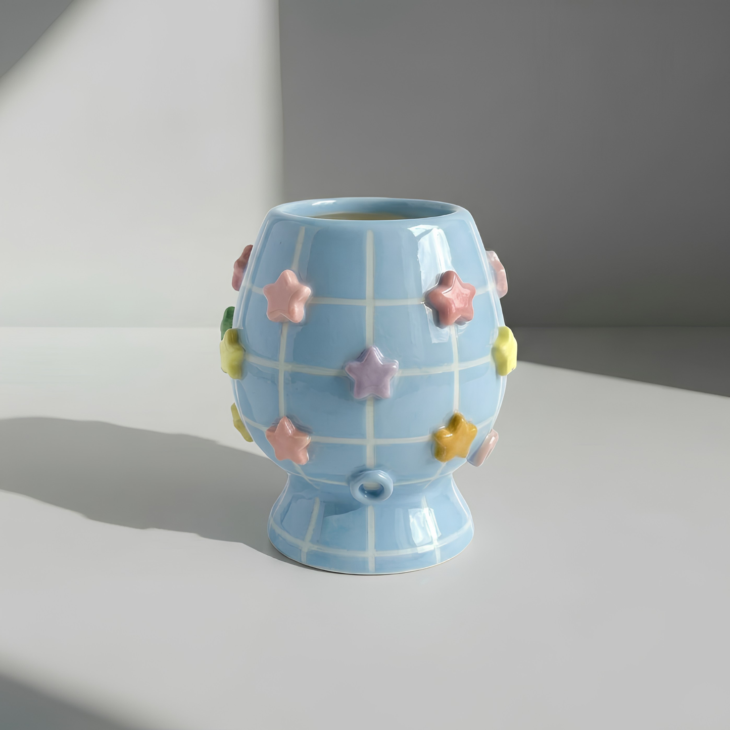 Blue Kirby Matcha Bowl | Handmade Ceramic Chawan | Sky Blue Anime Tea Set | LA08