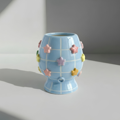 Blue Kirby Matcha Bowl | Handmade Ceramic Chawan | Sky Blue Anime Tea Set | LA08