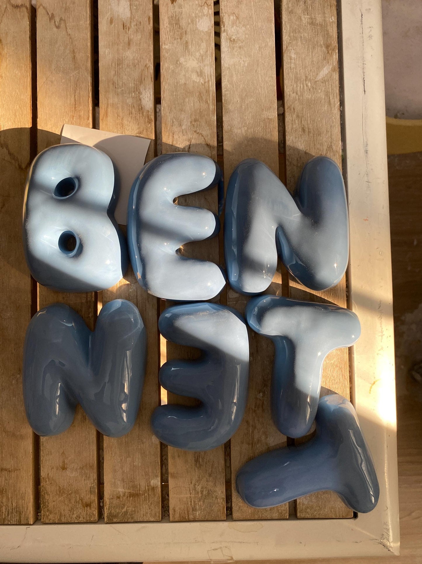 Handmade Custom Ceramic Letter: Personalized Wall Decor