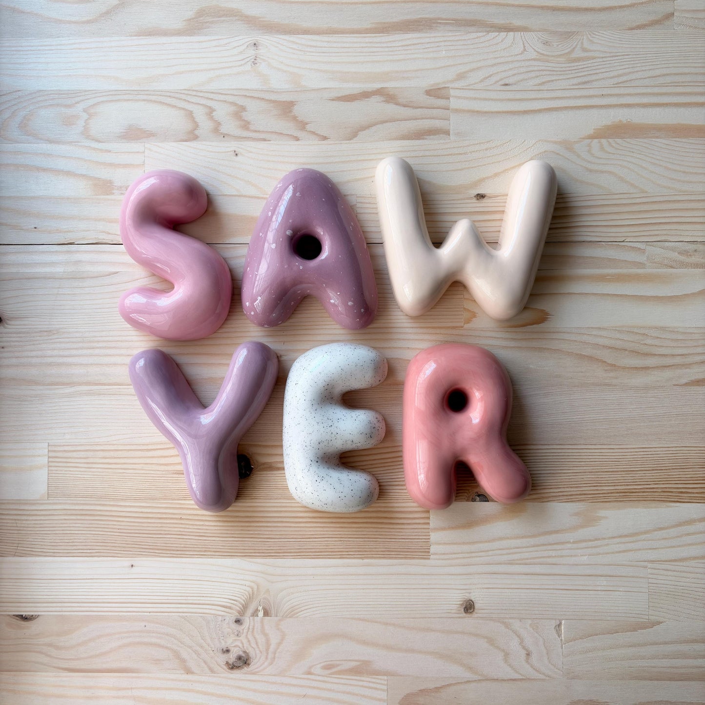Handmade Custom Ceramic Letter