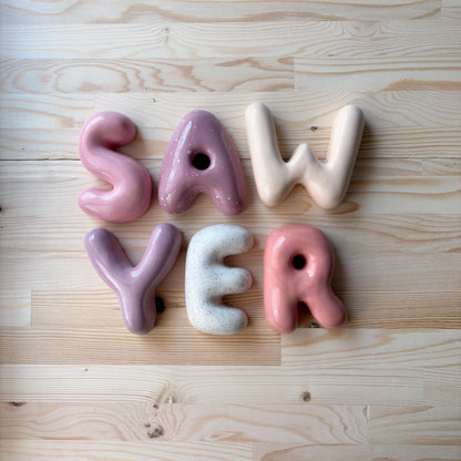 Handmade Custom Ceramic Letter