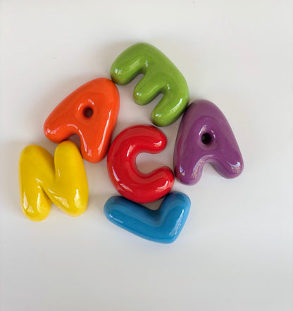 Handmade Custom Ceramic Letters,Personalized Baby Gift
