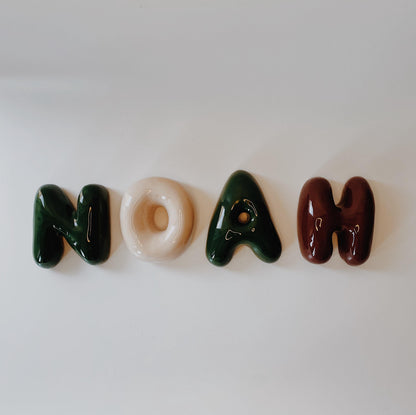 Ceramic Bubble Letters-Ceramic Letters - Personalized Ceramic Colorful Alphabet