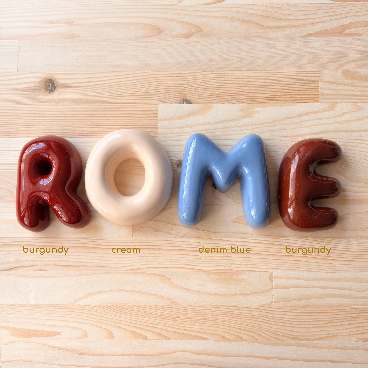 Handmade Custom Ceramic Letter: Personalized Wall Decor