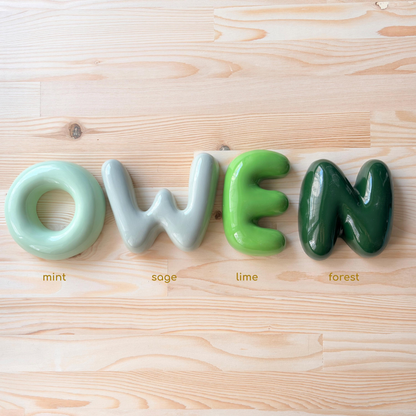 Handmade Custom Ceramic Letters-Personalized Ceramic Letter | LA008