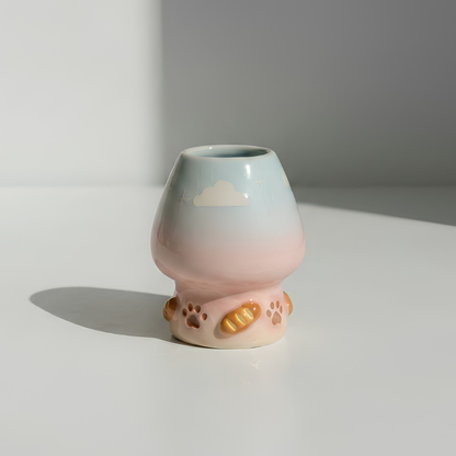 Ombre Kiki's delivery service Matcha Bowl | Handmade Ceramic Chawan | LA09