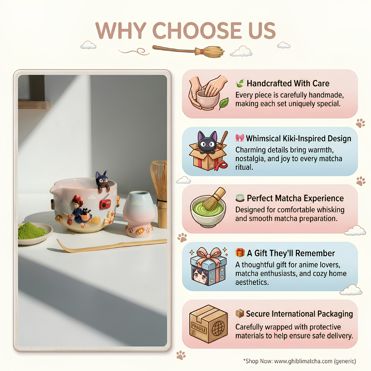 Ombre Kiki's delivery service Matcha Bowl | Handmade Ceramic Chawan | LA09
