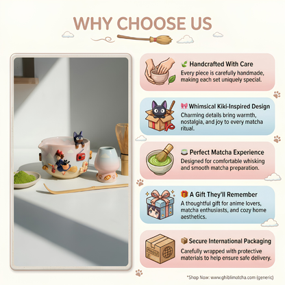 Ombre Kiki's delivery service Matcha Bowl | Handmade Ceramic Chawan | LA09