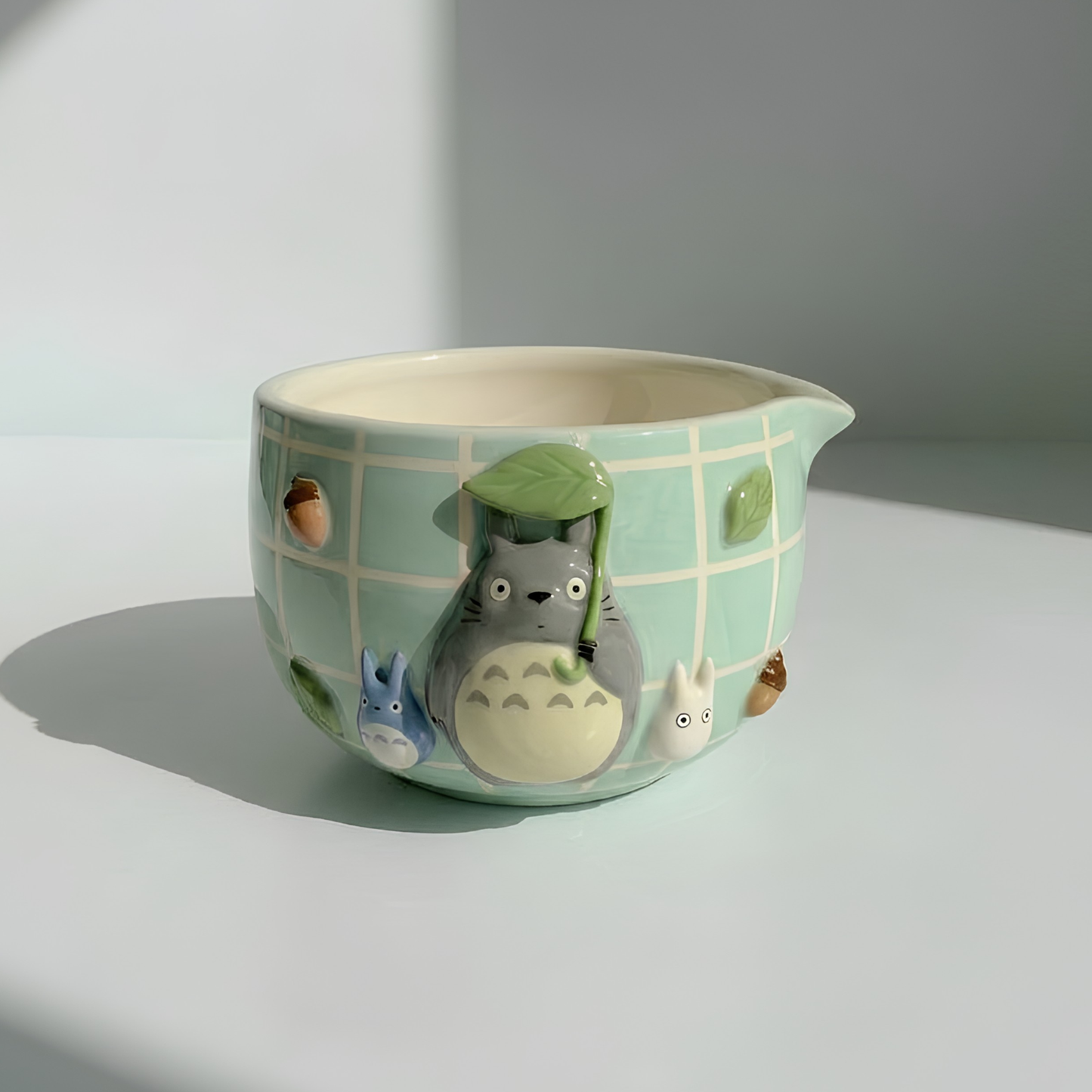 Mint Green My Neighbor Totoro Matcha Bowl | Handmade Ceramic Chawan | LA010