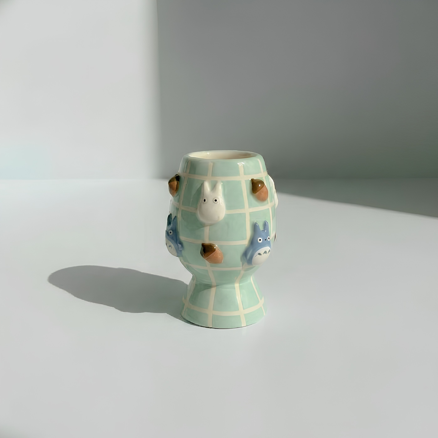 Mint Green My Neighbor Totoro Matcha Bowl | Handmade Ceramic Chawan | LA010