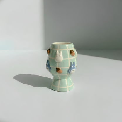 Mint Green My Neighbor Totoro Matcha Bowl | Handmade Ceramic Chawan | LA010
