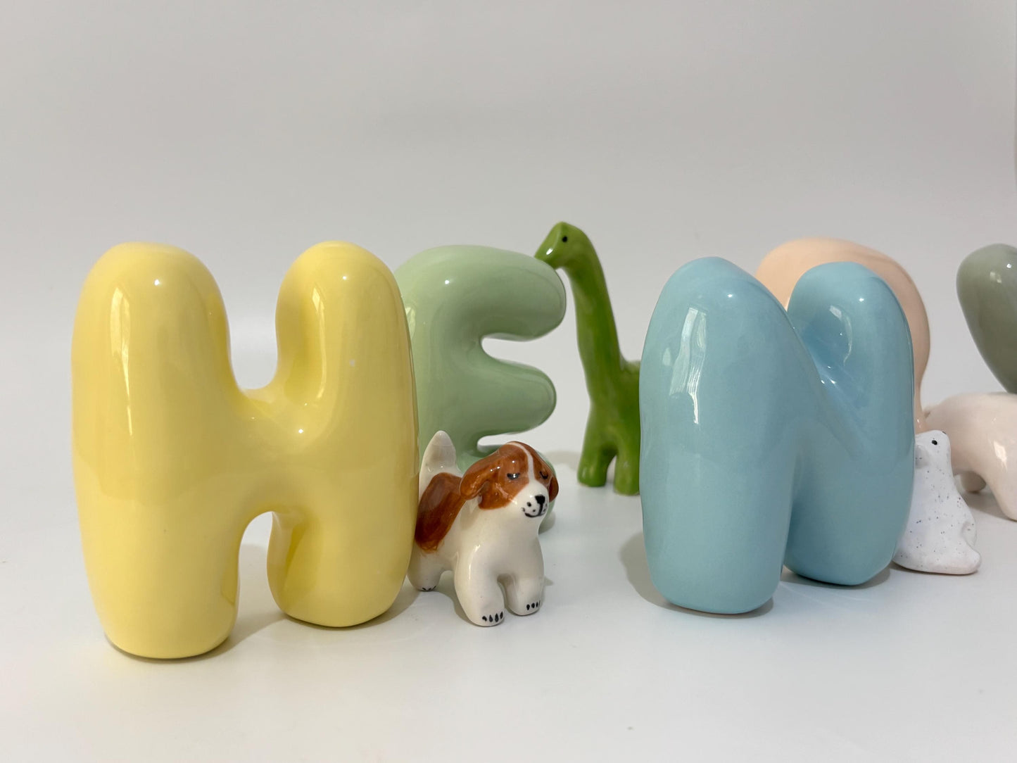 Free Standing Ceramic Letter - Handmade Custom Ceramic Letters | LA015