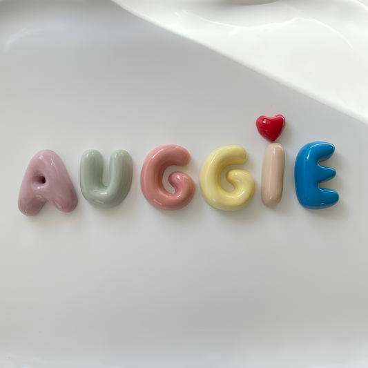 Ceramic Bubble Letters-Ceramic Letters - Personalized Ceramic Colorful Alphabet | LA014