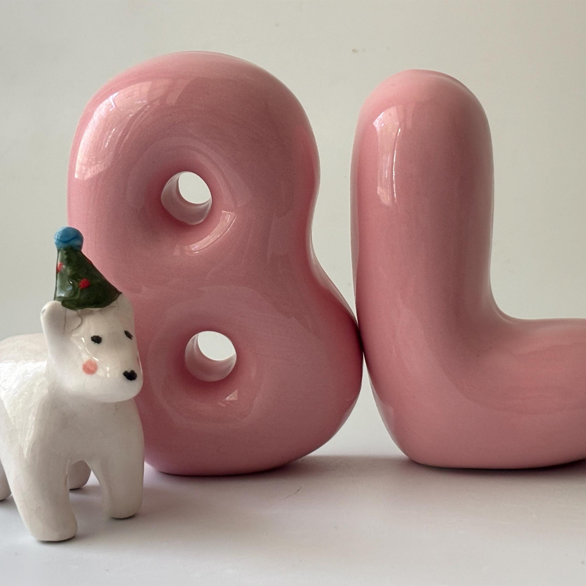 Free Standing Ceramic Letter - Handmade Custom Ceramic Letters | LA015