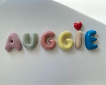 Ceramic Bubble Letters-Ceramic Letters - Personalized Ceramic Colorful Alphabet