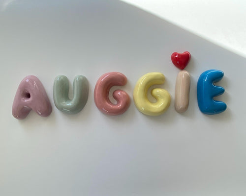 Ceramic Bubble Letters-Ceramic Letters - Personalized Ceramic Colorful Alphabet
