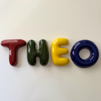 Ceramic Bubble Letters-Personalized Ceramic Letter- Handmade Wall Decor | LA006