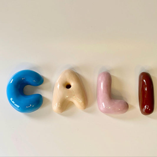 Handmade Custom Ceramic Letters,Personalized Baby Gift
