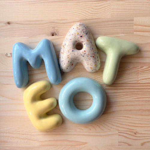 Handmade Custom Ceramic Letter: Personalized Wall Decor