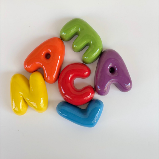 Handmade Custom Ceramic Letters,Personalized Baby Gift | LA010