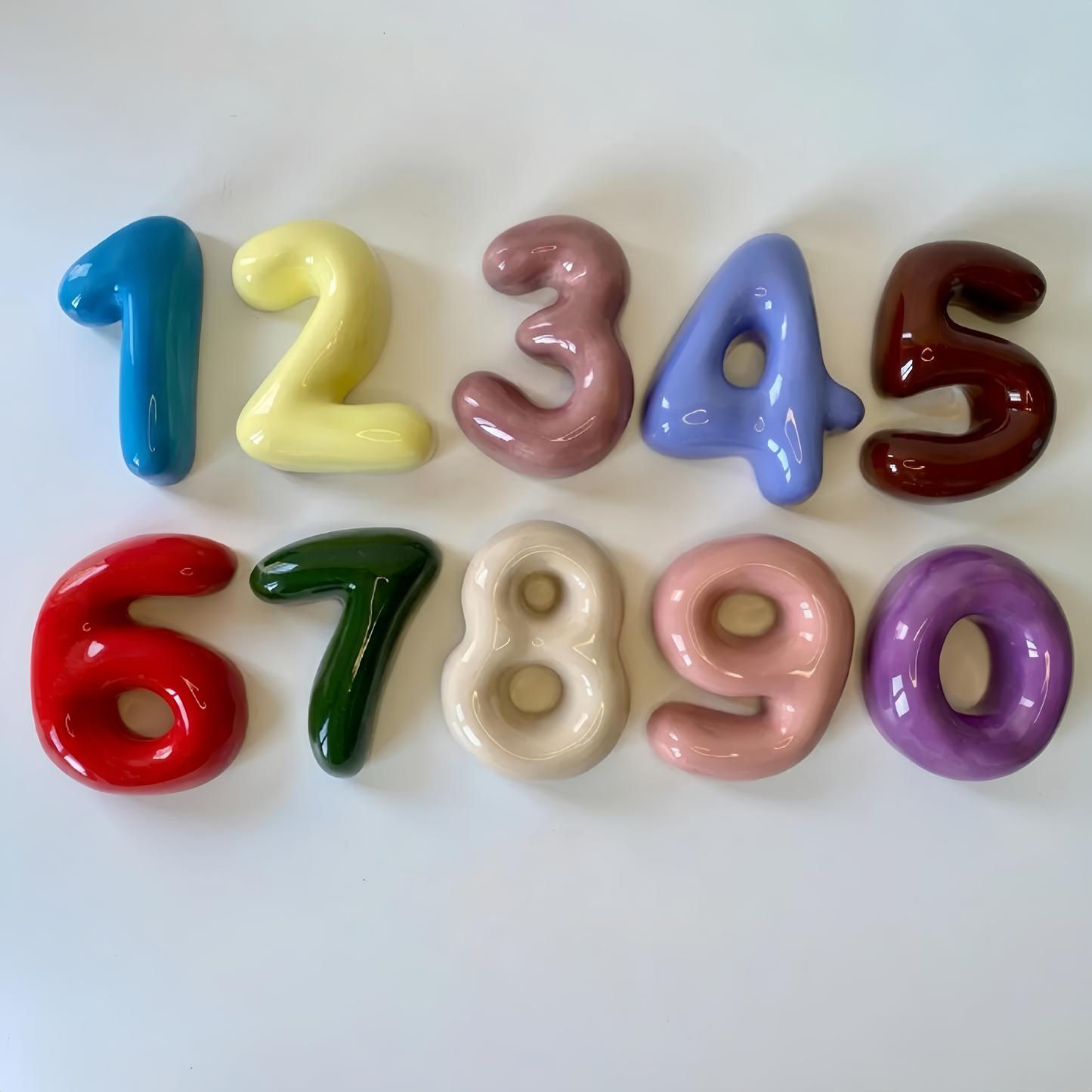 Personalized Ceramic Bubble Number – Handmade House Number Sign | LA017