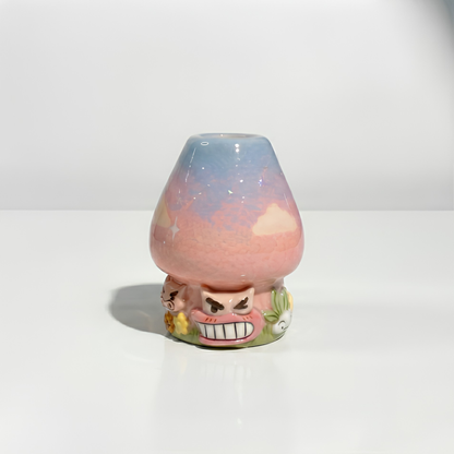 Crayon Shin-chan Action Kamen 3D Handcrafted Ceramic Matcha Bowl and Whisk Holder Set • HX26